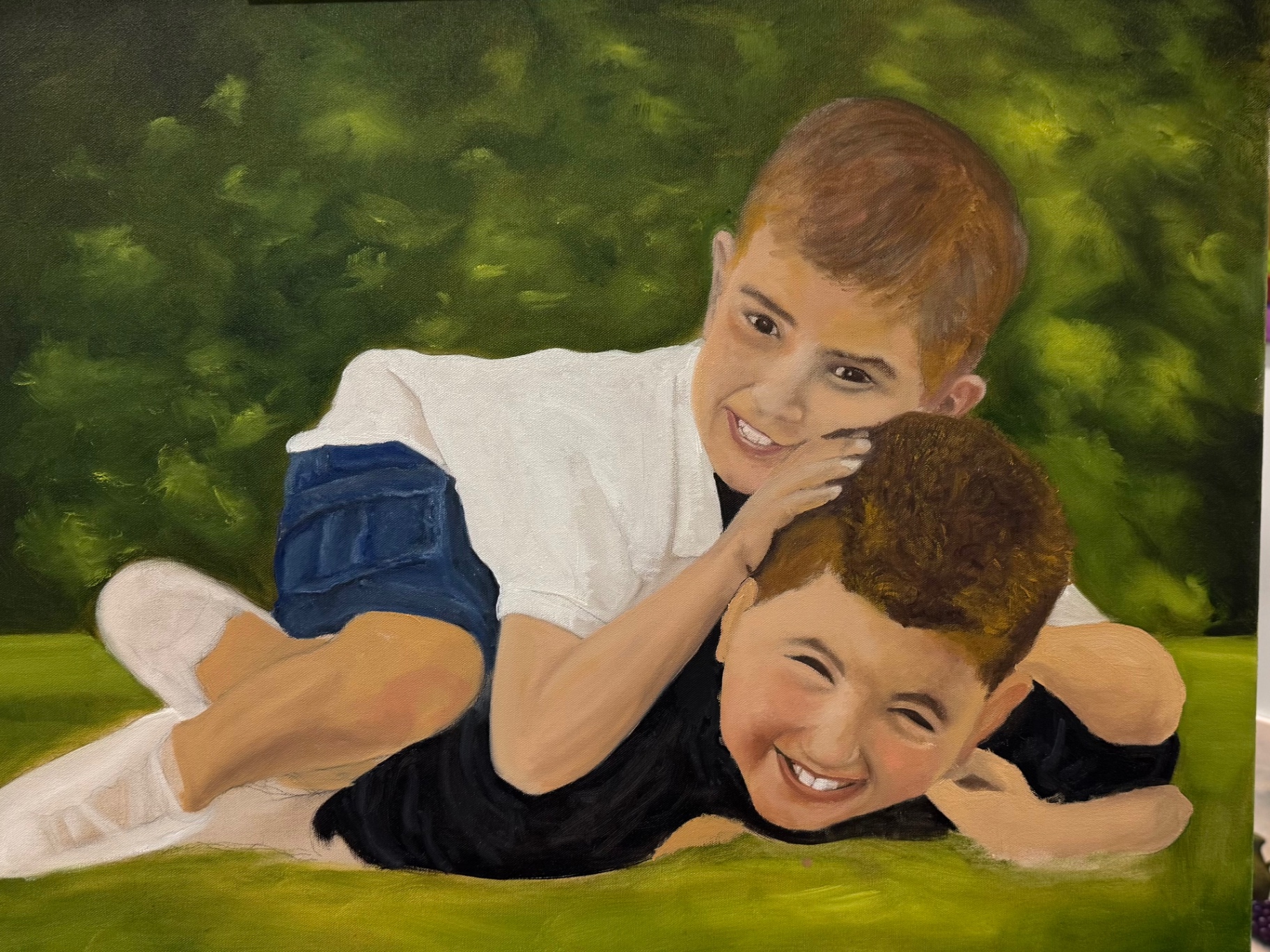 Brothers Forever, Oil on canvas, 2024
