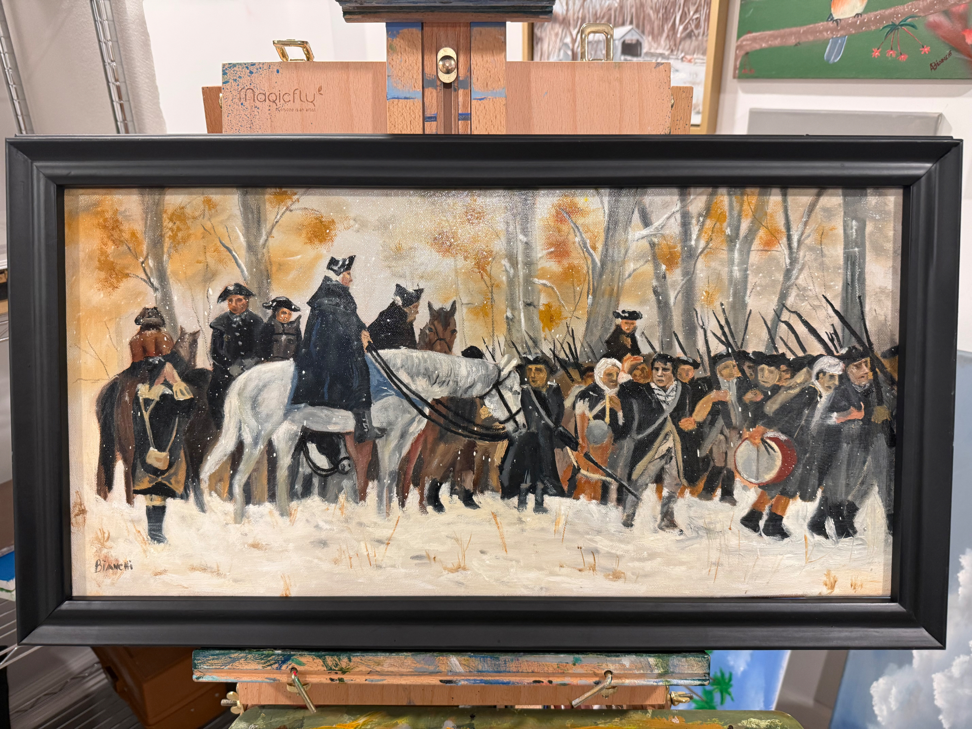 March to Valley Forge, Oil on canvas, 2024