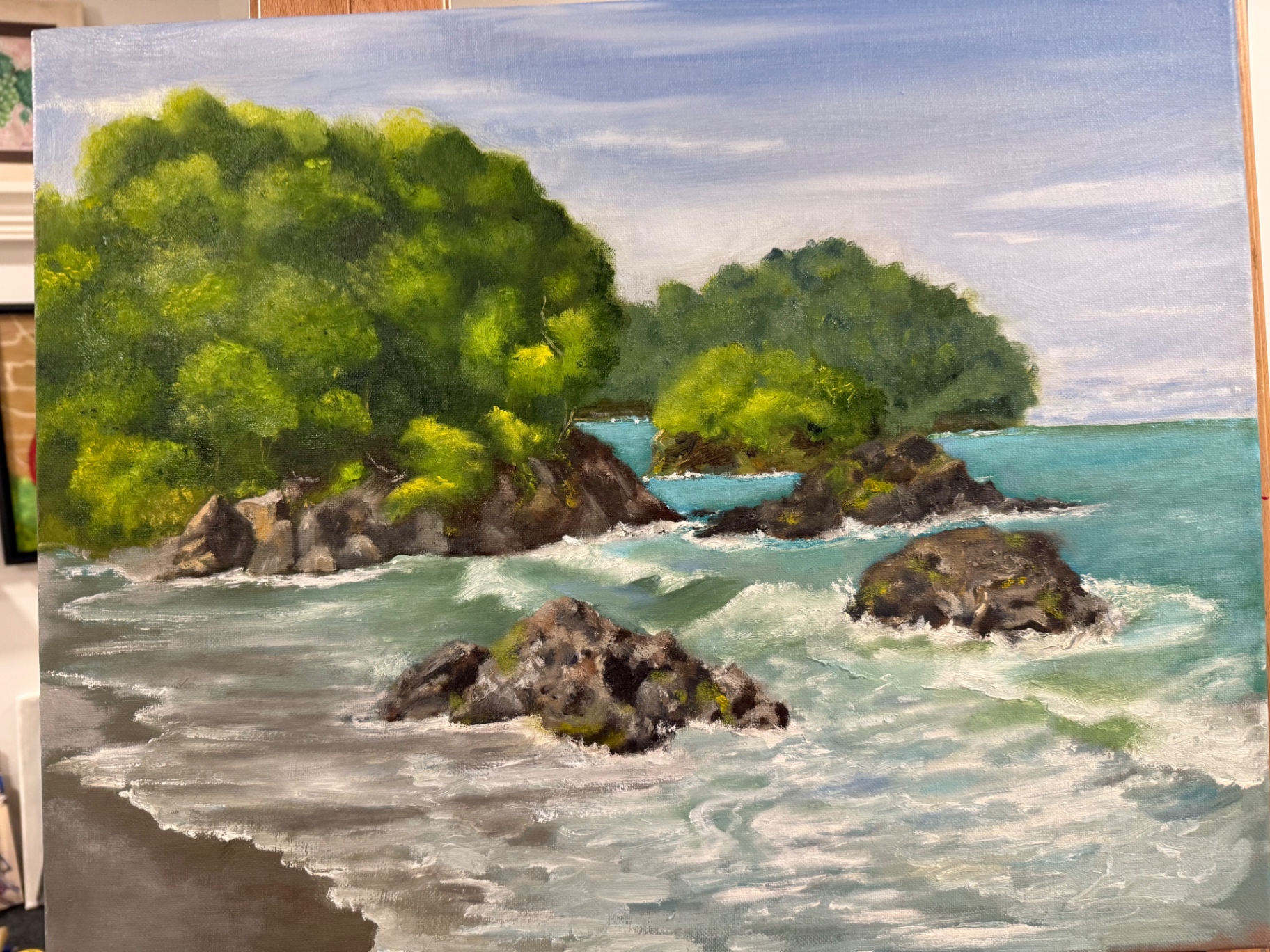 Rocky Cove, Oil on canvas, 2024