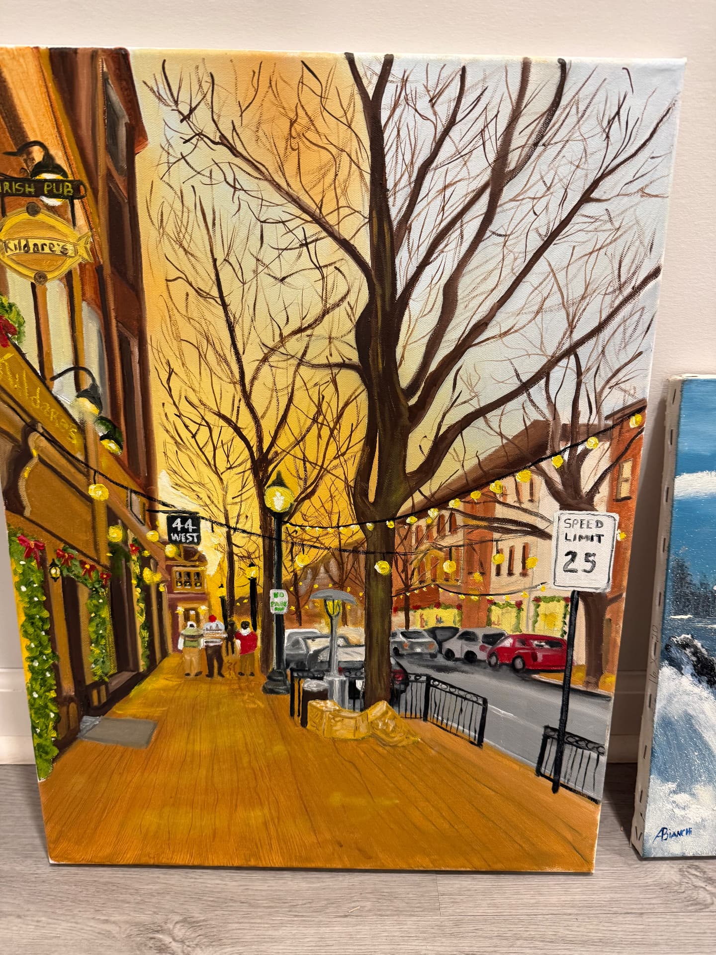 Downtown West Chester, Oil on canvas, 2024