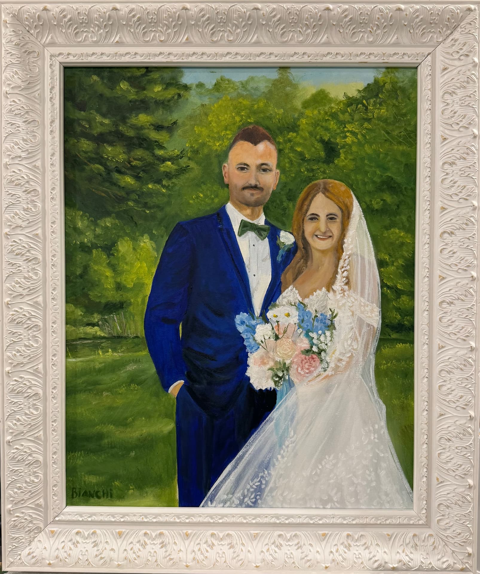 Wedding Portrait, Oil on canvas, framed, 2024
