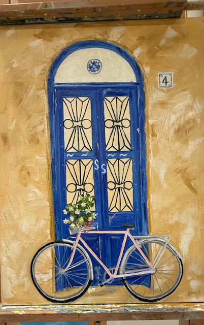 Blue Doorway, No. 4, Oil on canvas, 2024