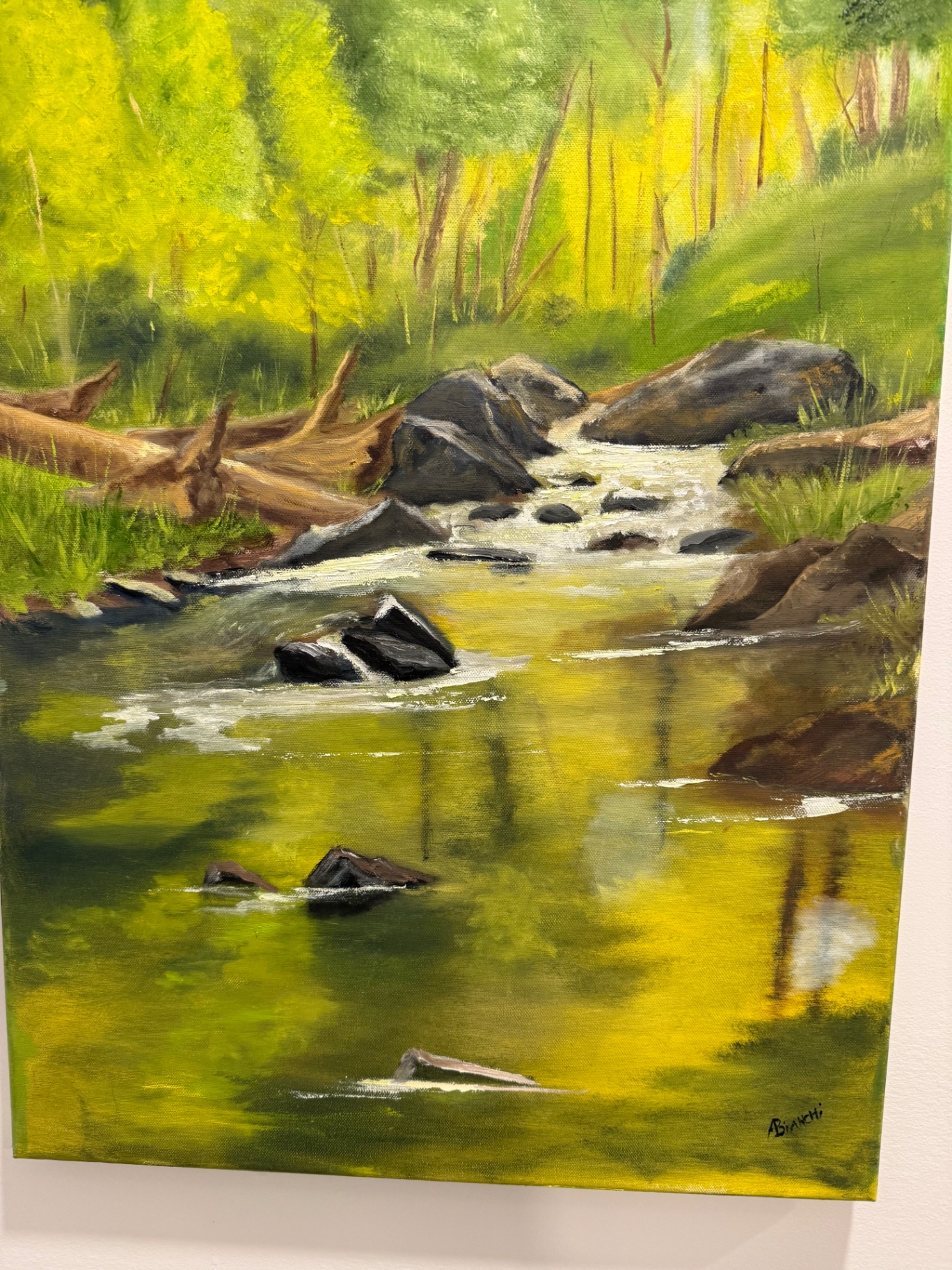 Forest Stream, Oil on canvas, 2024