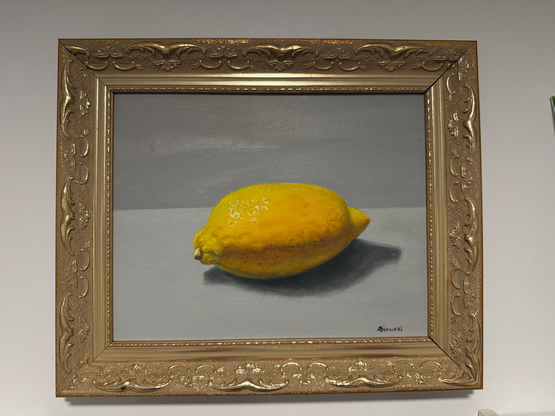 Lemon, Oil on canvas, framed, 2024
