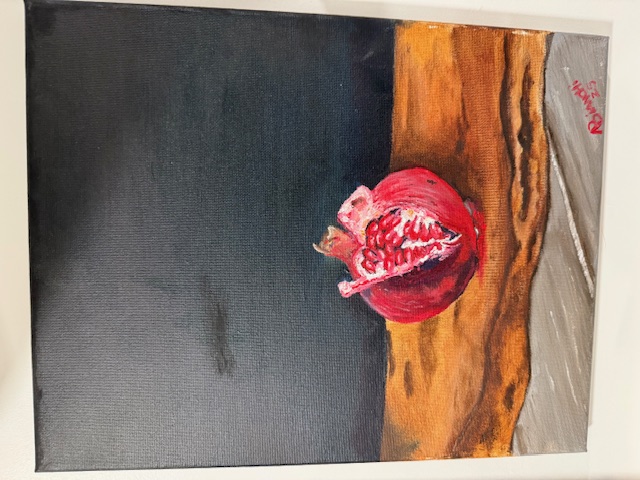 Pomegranate, Oil on canvas, 2023